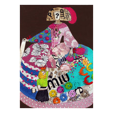 MENINA 148, 92x65 cm, collage y acrílico sobre lienzo