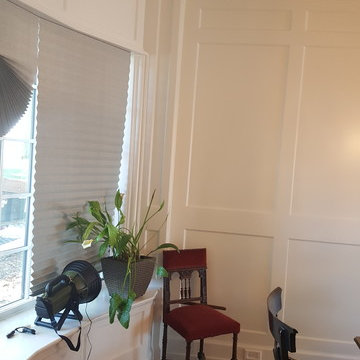 White Wooden Wall Paneling and Bead Board