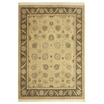 Bareens Designer Rugs - Pak Persian Lucinda Gold/Black Wool Rug - 10'2'' x 13'11'' - Designed with mesmerizing intricacy and gorgeous color palette, this hand-knotted masterpiece demonstrates the beauty and electrifying thrill of Pak Persian art. These meticulously hand-knotted Pak-Persian rug is made with pure wool and features breathtaking traditional, transitional, and tribal designs in bold luxurious color pallets. Known for their intricate designs these rugs are a reproduction of Persian rugs, made in Pakistan with unique Mughal designs. Made by master weavers using the same Persian texture, design and dying technique, we wanted to produce the most significant manifestation of Persian art, life, and culture. This rug is most famous for its exceptional quality, incredible designs, patterns, and vibrant rich color. Pak-Persian rugs made with Persian weave with high knot counts, which enables the high intricacy and detail found in the patterns are also referred to as "State of art", each color adds a rich beautiful detail in the artwork of this rug. The design, color, and beautiful chromatic composition with a vibrant sheen with intricate designs, exude beauty, elegance, and quality make this rug a masterpiece of its own.