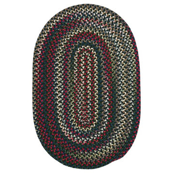Colonial Mills Chestnut Knoll CK67 Thyme Green Traditional Area Rug, Oval 4'x6'
