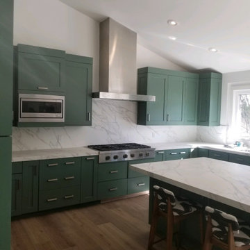 Laguna Niguel Green Kitchen cabinet transformation