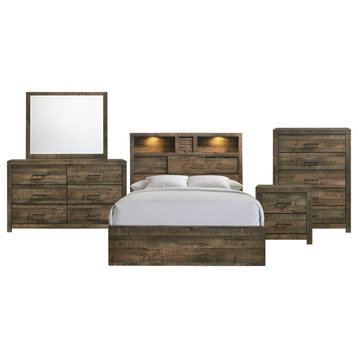 Picket House Beckett Full Bookcase Panel 5-Piece Bedroom Set With Bluetooth
