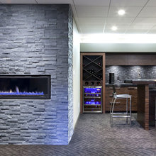 Remfert basement fireplace area