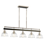 Kichler - Kichler Eastmont 5-LT Linear Chandelier 52404PN - Polished Nickel - This 5-LT Linear Chandelier from Kichler has a finish of Polished Nickel and fits in well with any Industrial style decor.