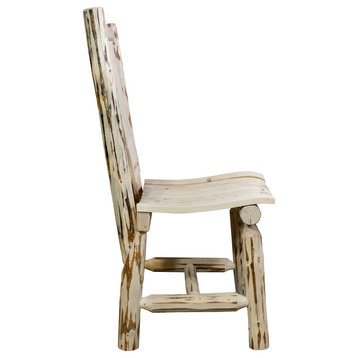Montana Woodworks 18" Handcrafted Transitional Wood Patio Chair in Natural