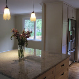 Tulip Pendant Shades - French Vanilla and Green - Pendant Lighting
