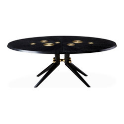 Jonathan Adler - Trocadero Dining Table, Ebonized Oak - Dining Tables