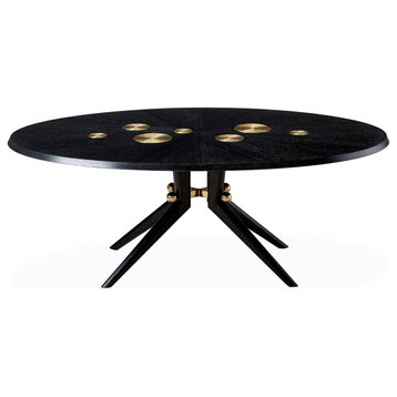 Trocadero Dining Table, Ebonized Oak