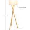 Brightech Harper LED Tripod Floor Lamp – Wood, Mid Century Modern Light