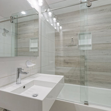 Transitional Hall Bathroom