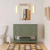 Lakeshore 42" Bathroom Vanity, Sage Green, Engineered Carrara