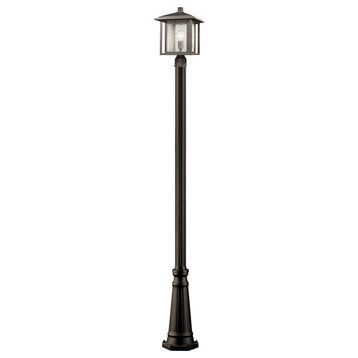 1 Light Outdoor Post Mount Lantern in Seaside Style - 11 Inches Wide by 110