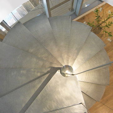 Wendeltreppe aus Edelstahl