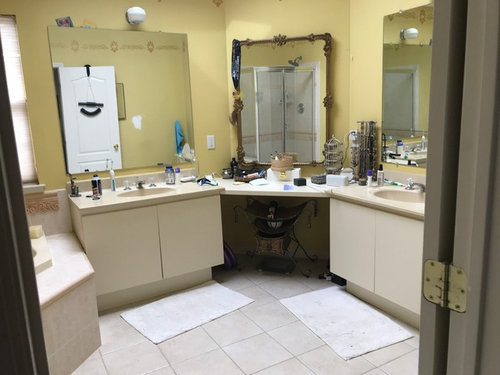 Should I Keep The Makeup Vanity, L Shaped Bathroom Vanity With Makeup Table