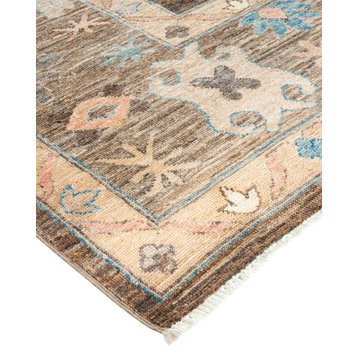 Oushak, One-of-a-Kind Hand-Knotted Runner Rug  - Beige, 8' 9" x 11' 1"