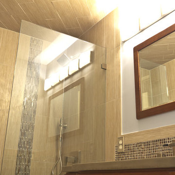 Urban Chic Double Bathroom Remodel