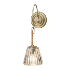 1-Light Bathroom Wall Light, Brushed Brass