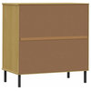 vidaXL Sideboard Storage Side Cabinet with 3 Drawers Brown Solid Wood OSLO