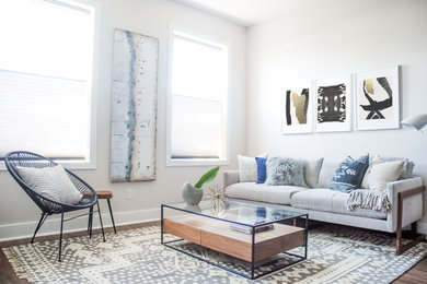 Example of a trendy living room design in Atlanta