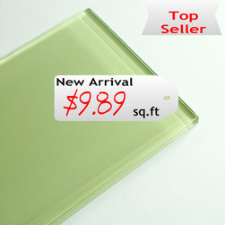 Glass Subway Tile 3x6 Bottle Green - Tile
