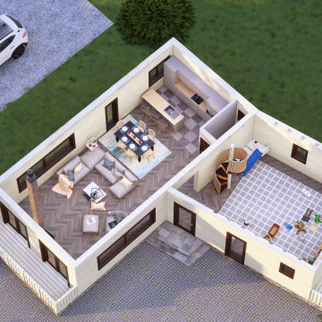 Glulam log cabins-Glulam log houses