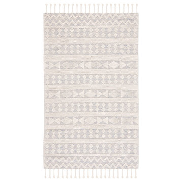 Safavieh Couture Natura Collection NAT309 Rug, Ivory/Blue, 5'x8'
