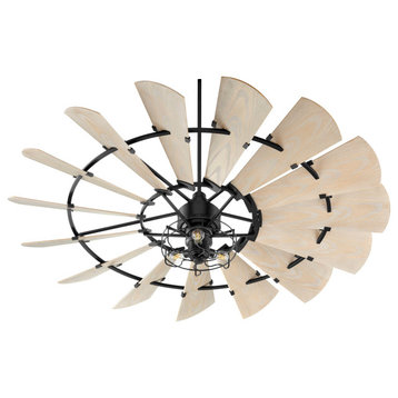 Quorum Windmill 72" Indoor/Outdoor Ceiling Fan in Noir