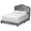 Aideen Velvet Upholstered Full Bed, King