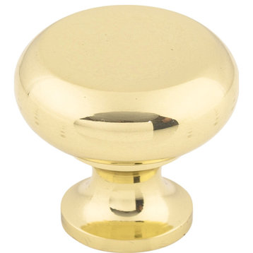Top Knobs M269 Flat 1-1/4 Inch Mushroom Cabinet Knob - Polished Brass