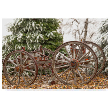 Amanda Smith 'Wagon In Winter' Canvas Art
