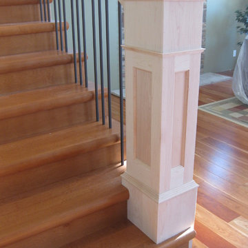 stair with metal spindles