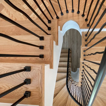 Project #106 | Winding Staircase with Modern Balustrade