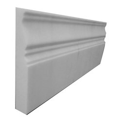 Bianco Dolomiti Marble Italian White Dolomite 3/4" Baseboard Molding Polished - Home Decor