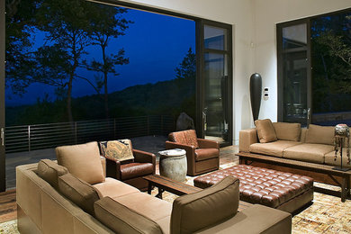 Inspiration for a contemporary living room remodel in Atlanta