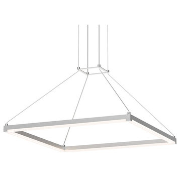 Sonneman 2787 Stix Square 24" LED Pendant - Bright Satin Aluminum