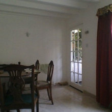 Awkward shape sitting/dining room