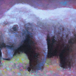 Bear in the Woods - Oil on canvas 24 x 30 - Paintings