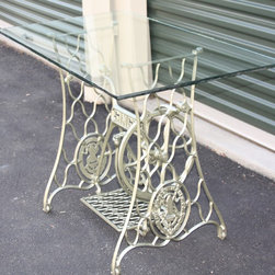 Vintage Table-Converted from 1915 Singer Frame - Side Tables And End Tables