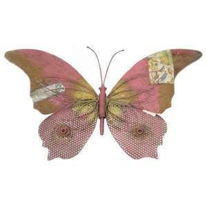Metal Butterfly Wall Decor With Ornate Wings Contemporary Outdoor Wall Art By Pier Surplus