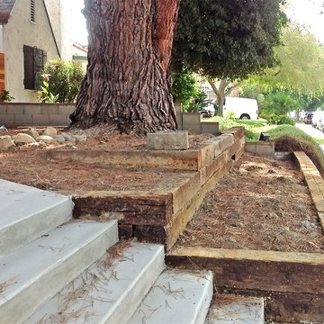 Railroad Tie Garden Walls