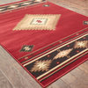 Harrison Southwest Lodge Red and Green Rug, 1'10"x3'3"