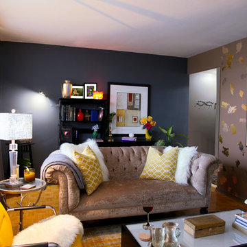 Living Room full lenght from tv to back wall. After