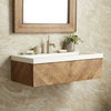 36" Chardonnay Floating Vanity with NativeStone Trough in Pearl
