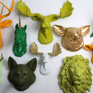 White Faux Taxidermy in Color