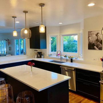 An IKEA kitchen island design gave a big boost to her kitchen