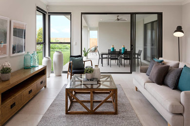 Modern living room in Hobart.