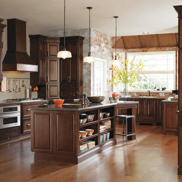 Diamond Cabinets: Dark Cherry Traditional Kitchen