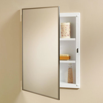 Jensen 468BC Styleline Framed Medicine Cabinet with Mirror and 2 Shelves