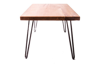 Oak Coffee Table on Hairpin Legs