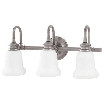 Plymouth 3-Light Bath and Vanity, Satin Nickel